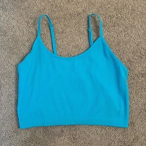 Bozzolo Bright Blue Cropped Tank Top